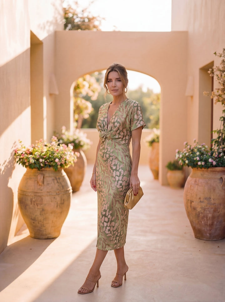 Taryn™ Elegant Dress in Lightweight and Flowing Fabric