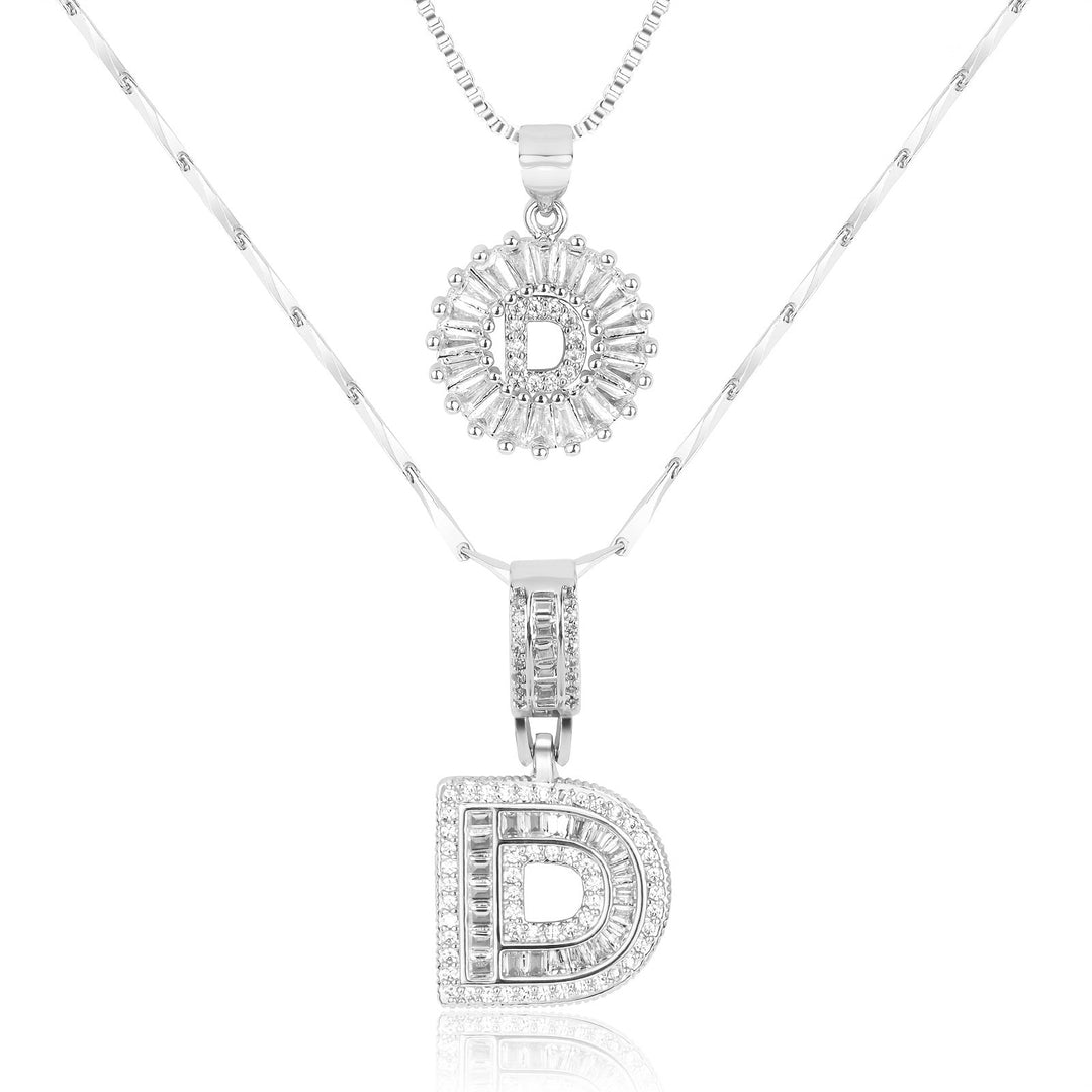 Primrose™ Initial Letter Necklaces with 14k Diamonds (2 pieces)