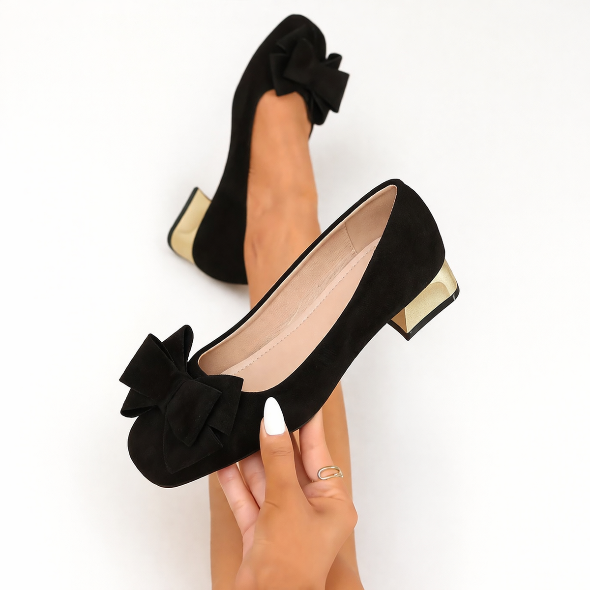 Daviella | Women's shoe with trendy bow on elegant chunky heel