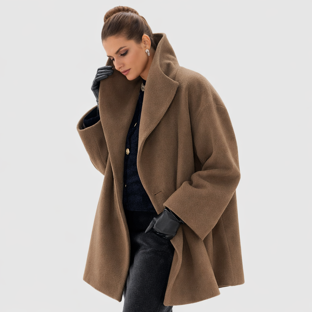 Elmarae™ Classic Silhouette Wool Coat