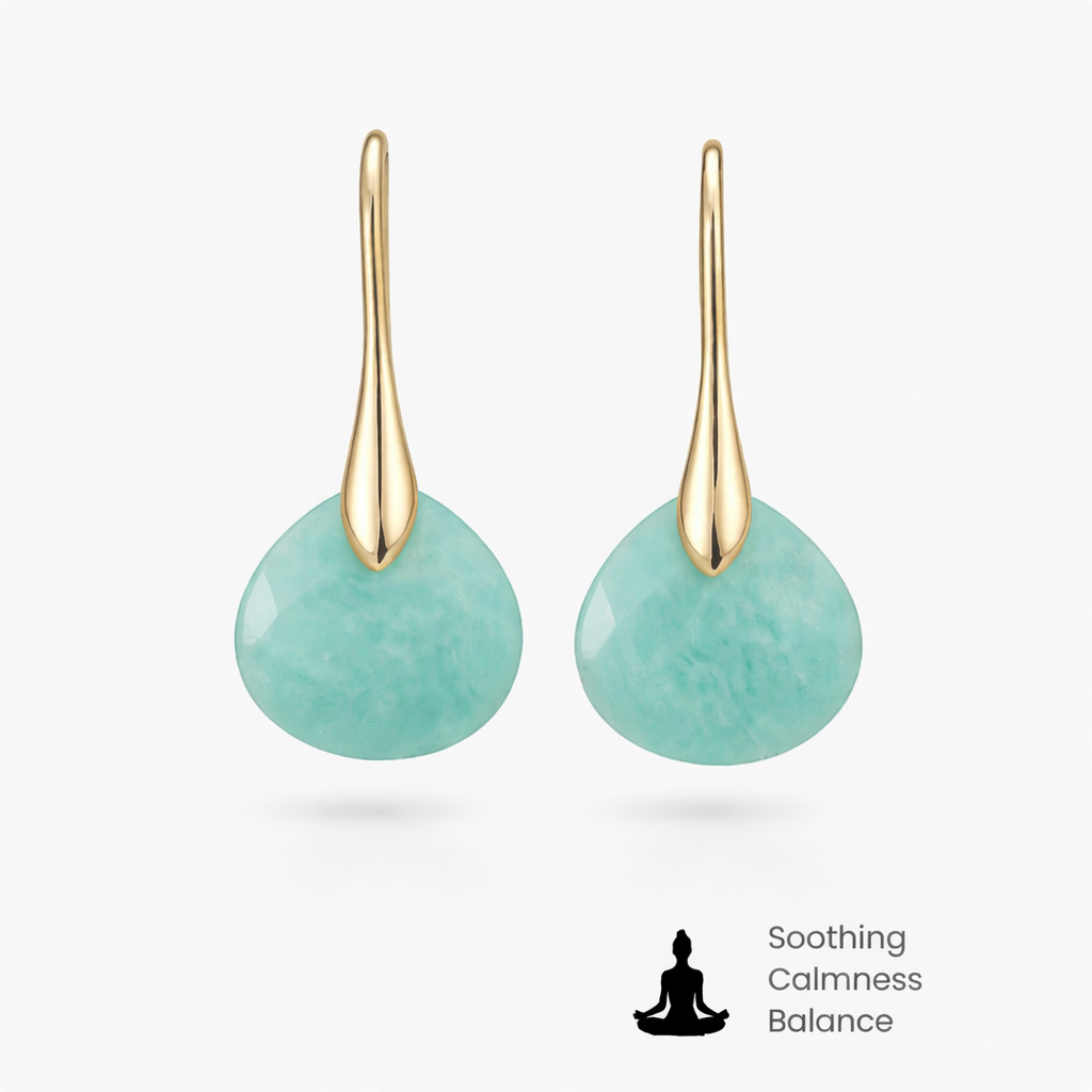 Gorella | Amazonite and Gold Drop Earrings