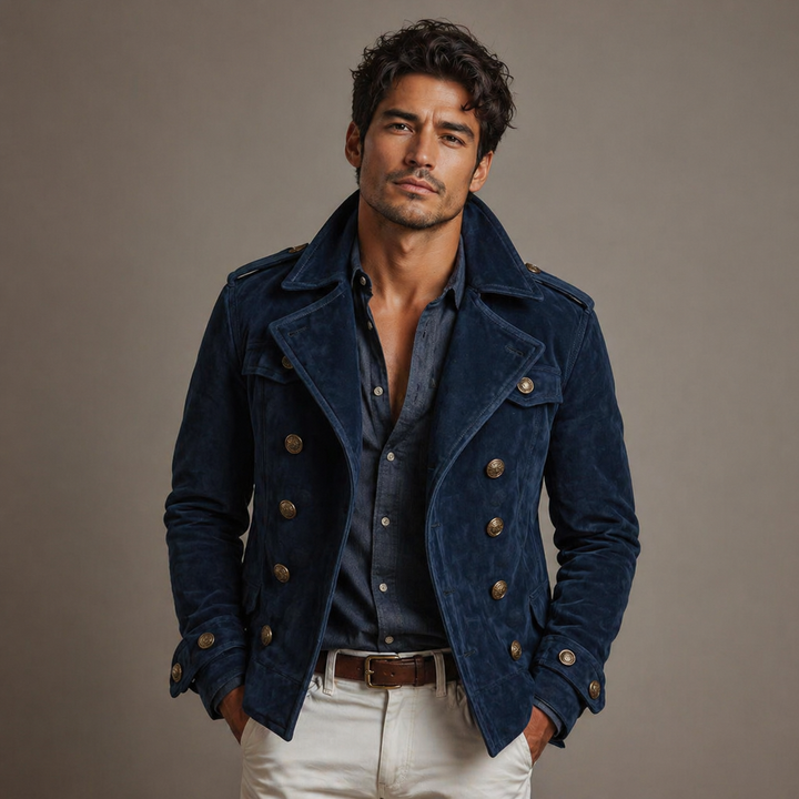 Gravaro™ Vintage Cut Double-Breasted Velvet Jacket