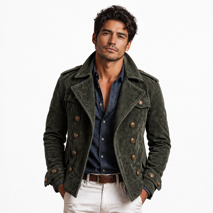 Gravaro™ Vintage Cut Double-Breasted Velvet Jacket