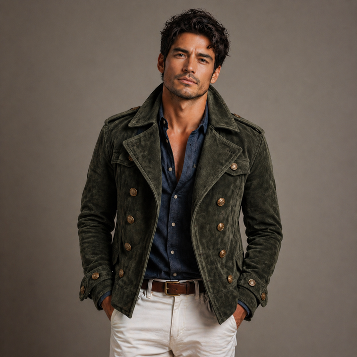 Gravaro™ Vintage Cut Double-Breasted Velvet Jacket