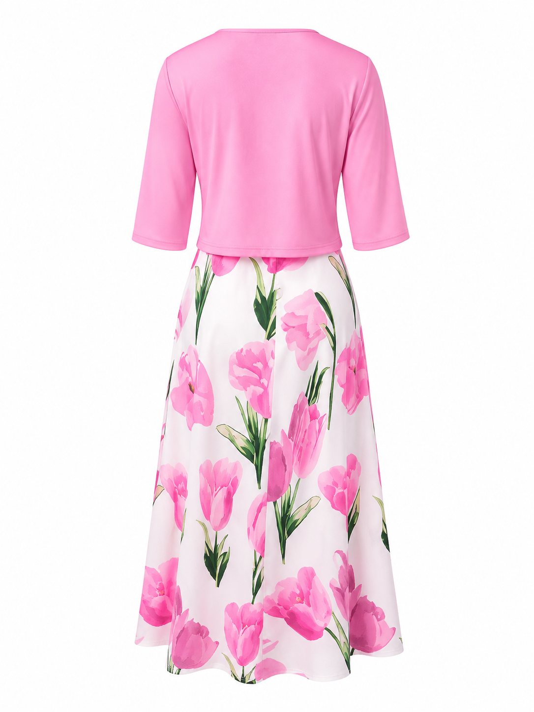 Greyra| Elegant Two-Piece Set with Flowers