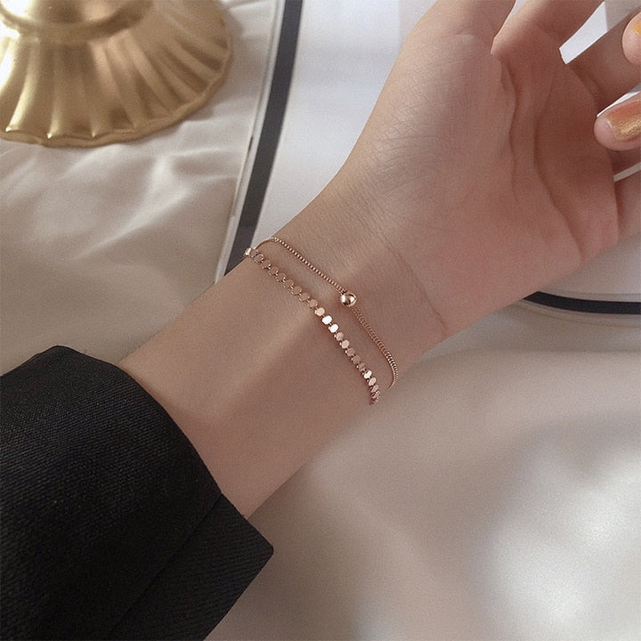 Siennae™ Double Layered Bracelet with Elegant Design and Delicate Fit