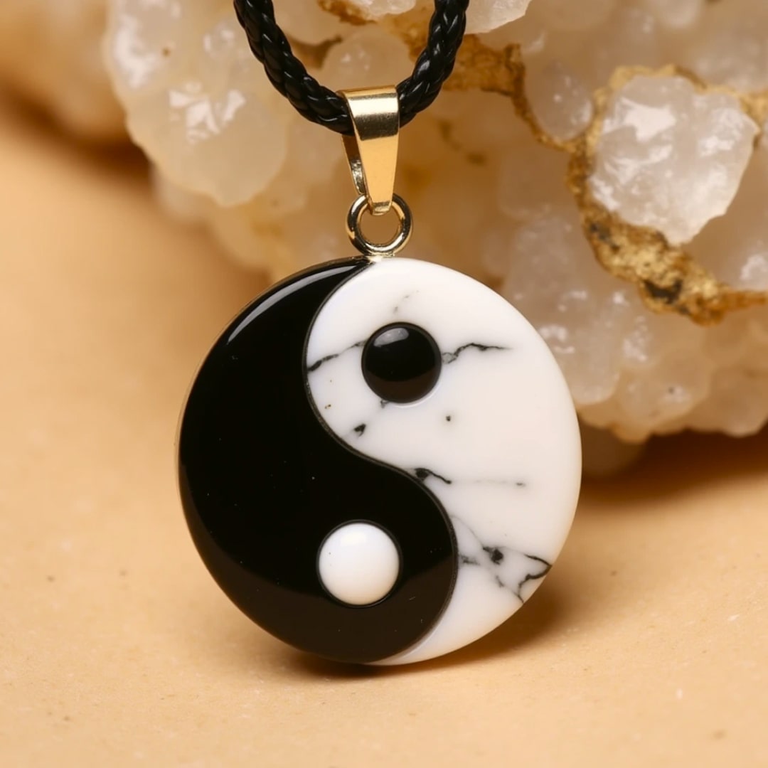 Lumay™ Yin-Yang Dual Natural Stone Pendant