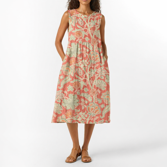 Javiera | Vintage Floral Print Dress