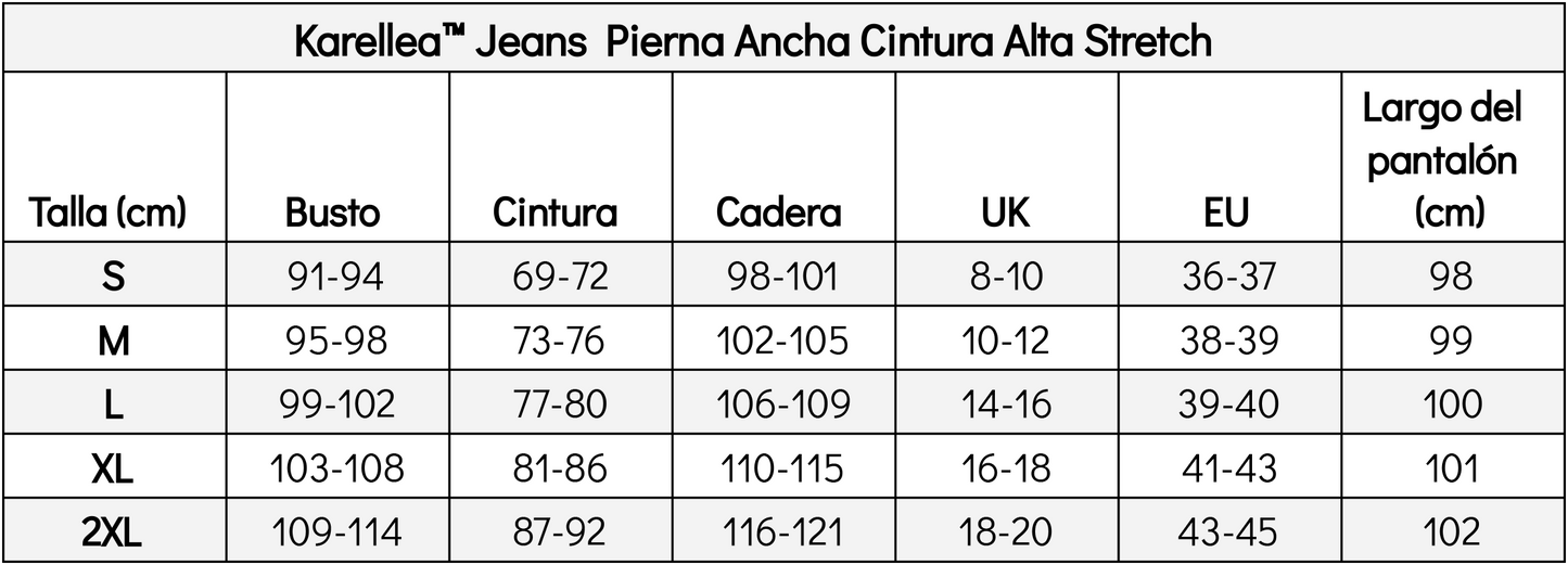 Karellea™ High-Waisted Wide Leg Stretch Jeans
