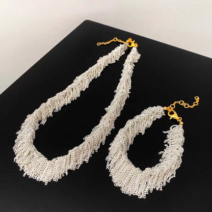 Ursa™ Earrings, Necklace, Bracelet with Cascading Tassels