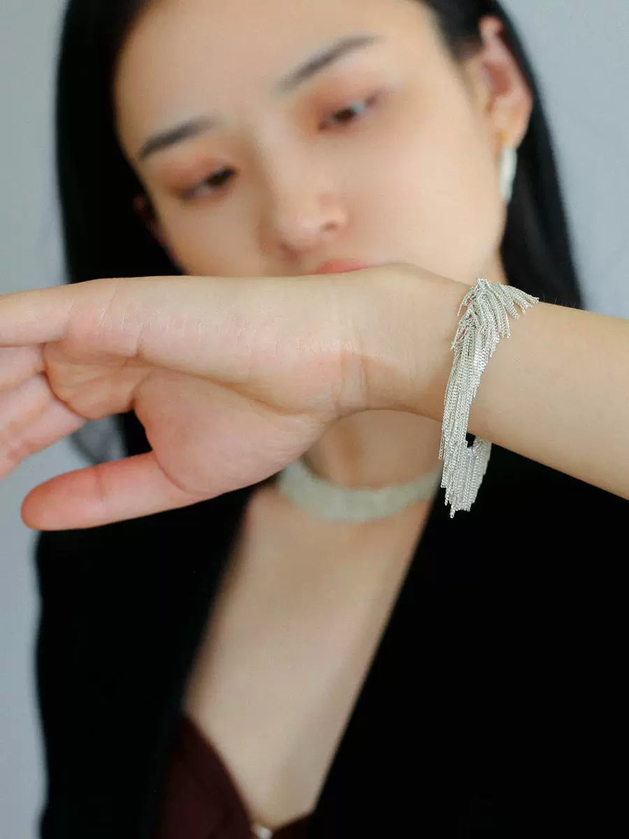 Ursa™ Earrings, Necklace, Bracelet with Cascading Tassels