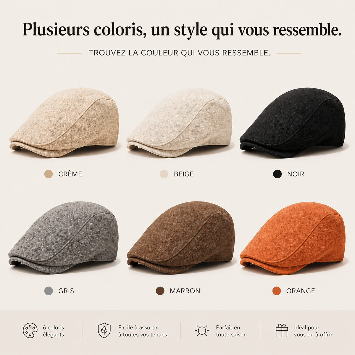 Kenton | Lightweight Summer Beret for Men