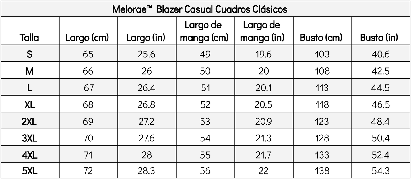 Melorae™ Blazer Casual Classic Checks