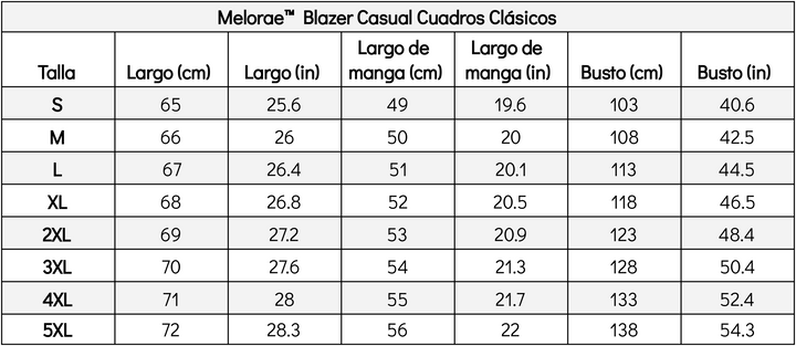 Melorae™ Blazer Casual Classic Checks