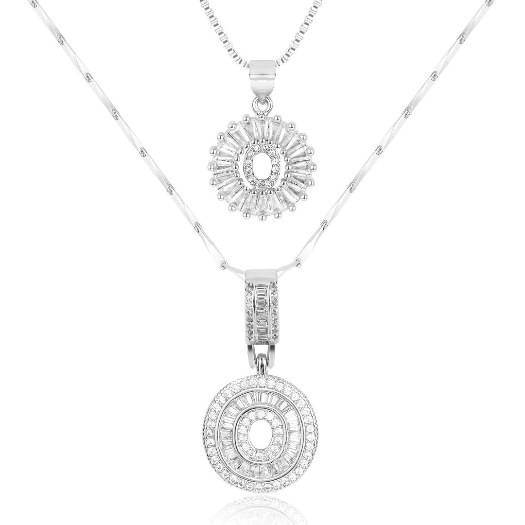 Primrose™ Initial Letter Necklaces with 14k Diamonds (2 pieces)