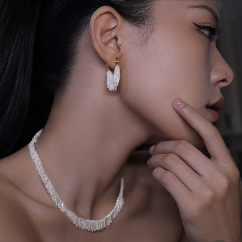 Ursa™ Earrings, Necklace, Bracelet with Cascading Tassels