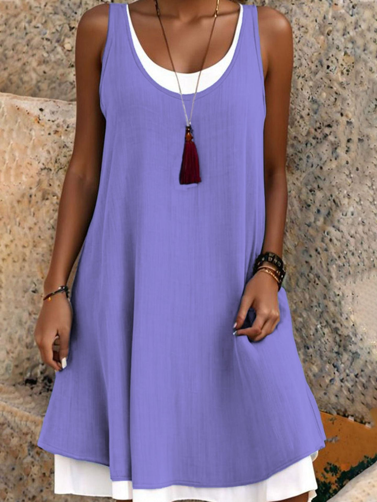 Gabrielle | Two-Piece Effect Dress with Layered Design and Elegant Style