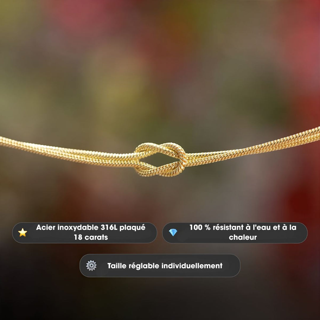 Coravanté™ Personalized Knot Bracelet with Elegant Touch