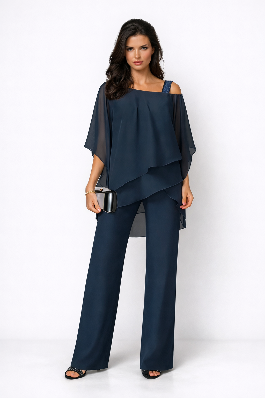 Orosette™ Modern Set of Asymmetrical Top and Wide Pants
