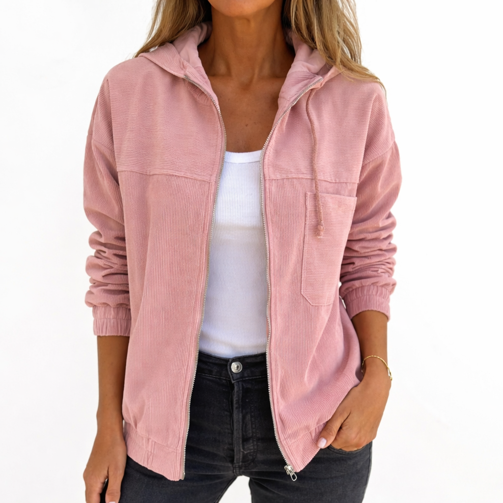 Quorela | Casual Style Hooded Zipper Jacket