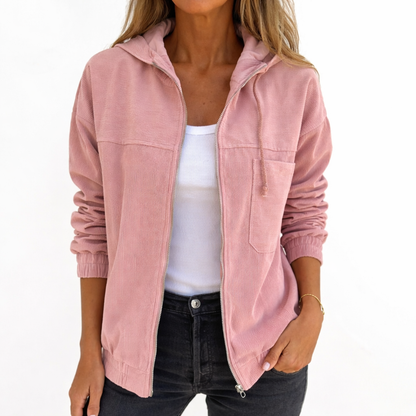 Quorela | Casual Style Hooded Zipper Jacket