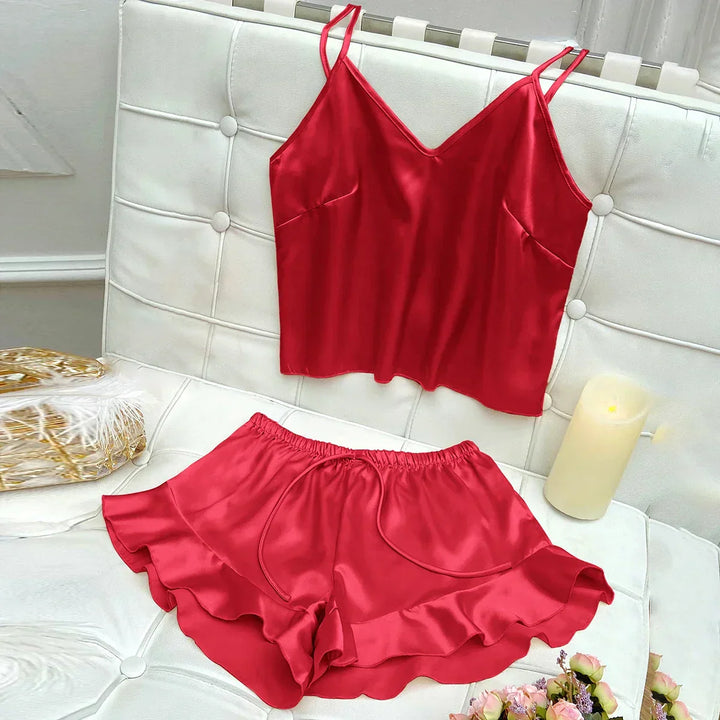 Jessa™ Complete Pajama Set with Satin Top and Shorts