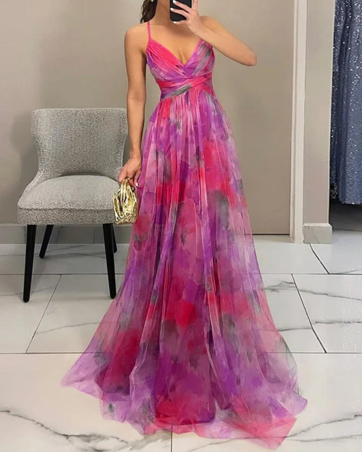 Orelavine™ Maxi Dress with Enchanting Floral Design in Elegant Style