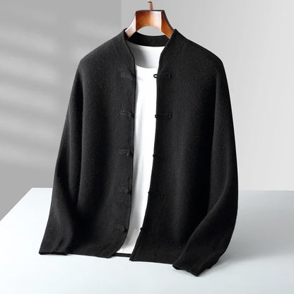 Torvian™ Men's Cashmere Cardigan with Classic Design