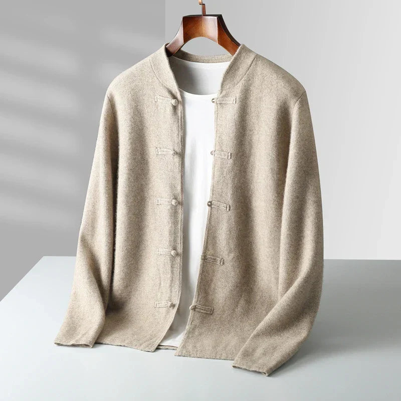 Torvian™ Men's Cashmere Cardigan with Classic Design