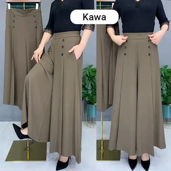 Ansira™ Elegant Pleated Wide-Leg Pants