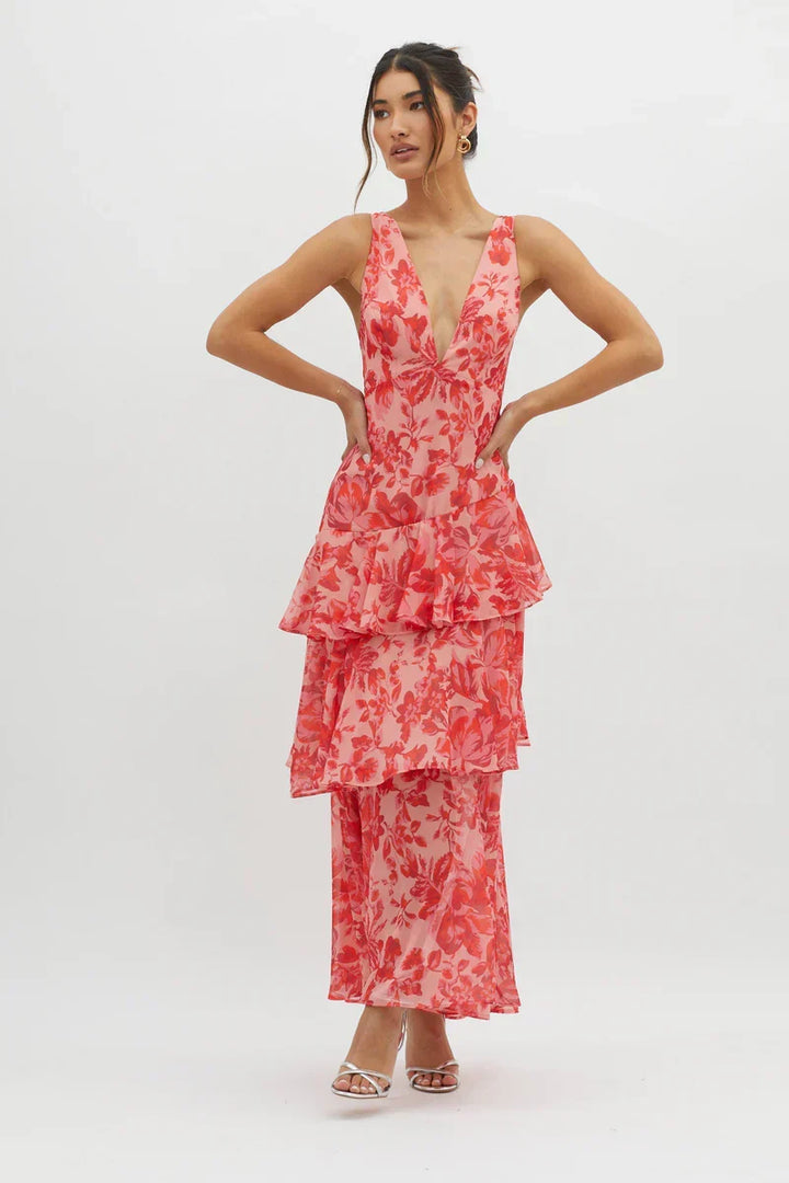 Haven™ Elegant Floral Midi Dress