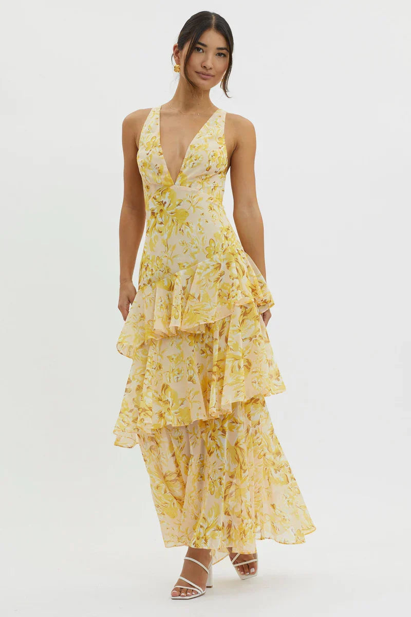 Haven™ Elegant Floral Midi Dress