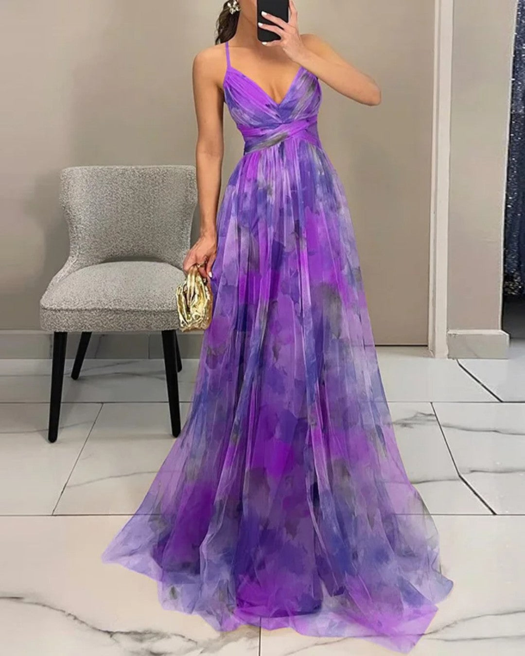 Orelavine™ Maxi Dress with Enchanting Floral Design in Elegant Style