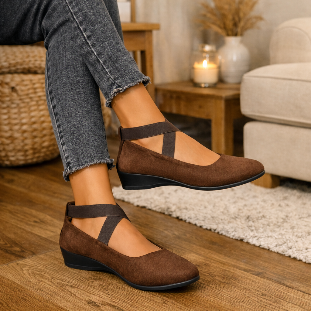 Elyssé™ Wedge Flats with Cross Straps