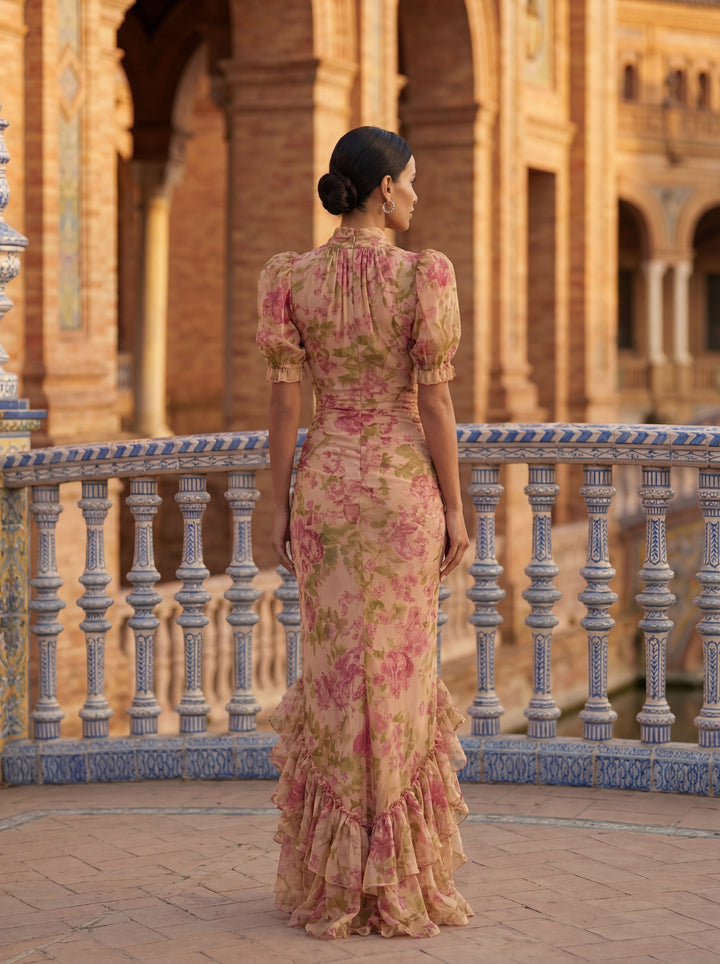 Brinelle™ Elegant Long Dress with Flowing Fall