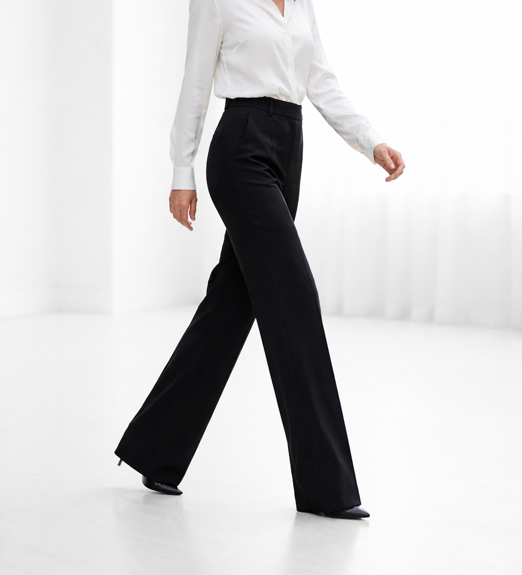 Yarevée™ High-Waisted Straight-Leg Trousers
