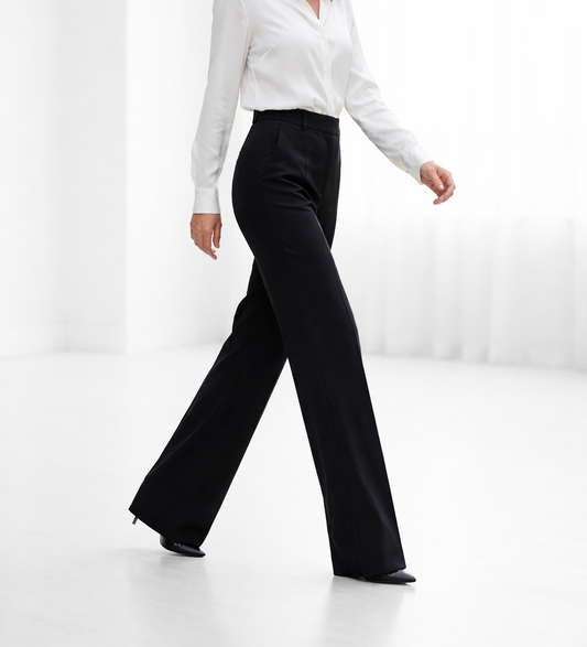 Yarevée™ High-Waisted Straight-Leg Trousers
