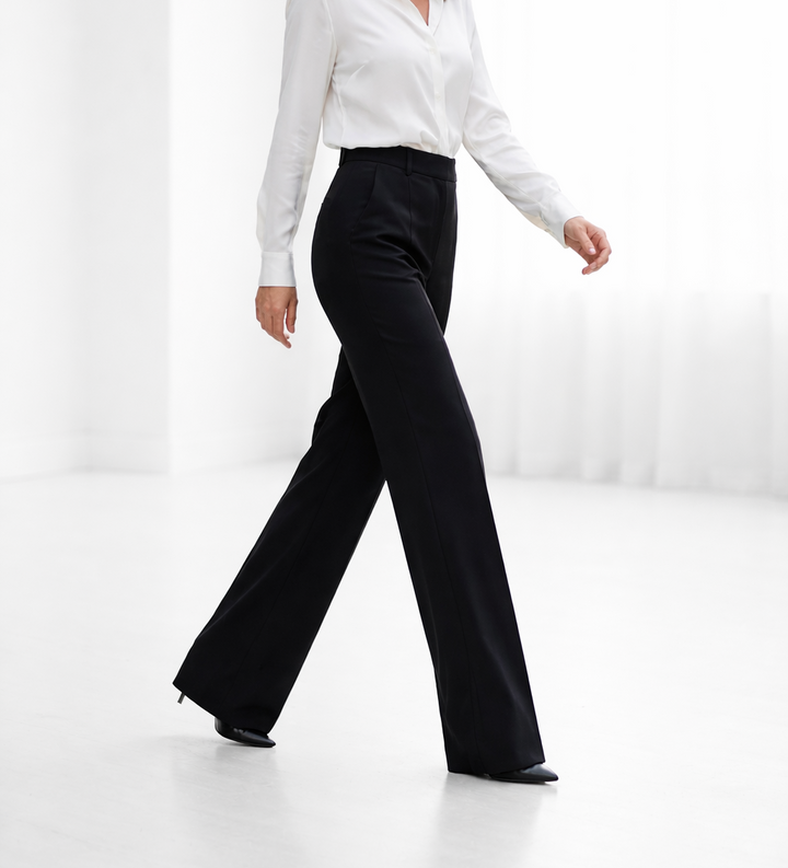 Yarevée™ High-Waisted Straight-Leg Trousers