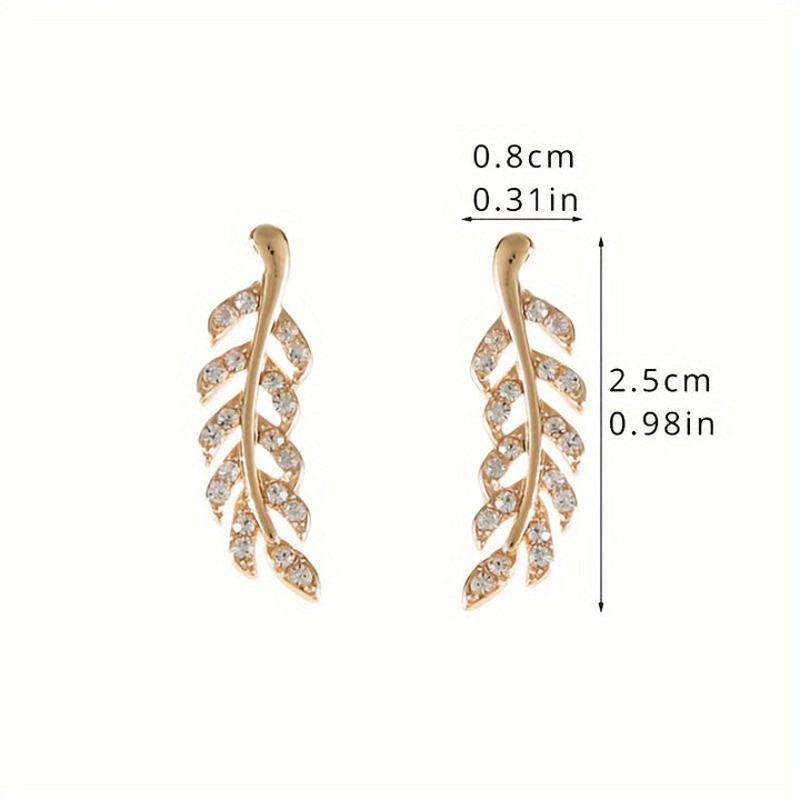 Hensleyra™ Elegant Leaf Earrings with Hollow Design and Golden Finish