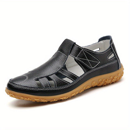 Norah™ Handmade Leather Loafers with Soft Sole and Vintage Design