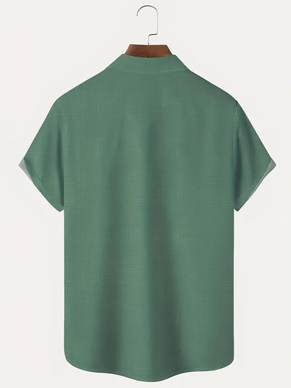 Carter™ Men's Vintage Shirt with Ethnic Print and Tropical Style