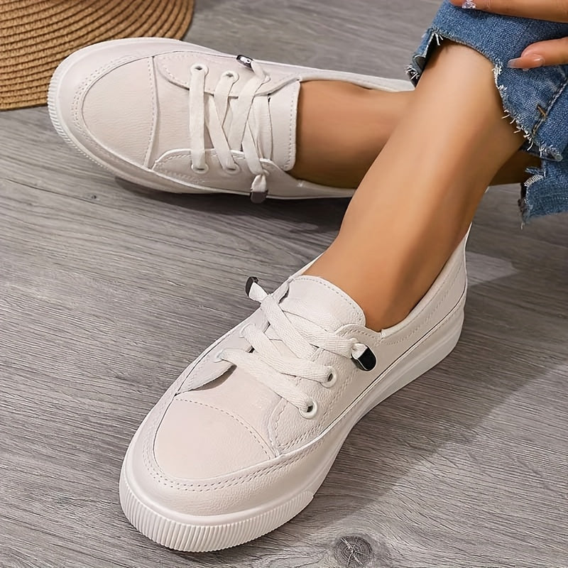 Dovella | White Orthopedic Shoes for Women with Laces and Soft Insole
