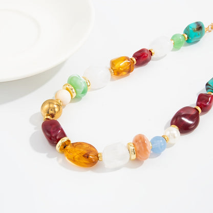 Ixothyn | Bohemian Beaded Necklace with Vintage Design and Handmade Style
