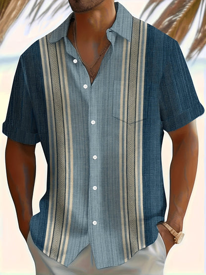 Axton | Casual and Fresh Summer Style Striped Shirt for Men