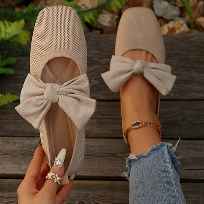 Neria | Women's Breathable Flat Shoes with Decorative Bow