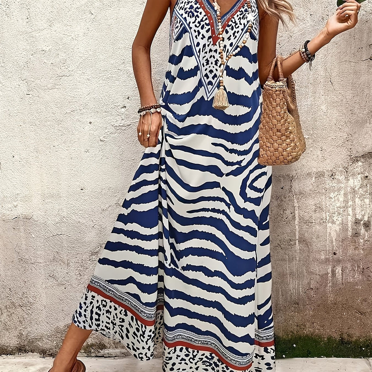 Rowan | Elegant Printed Nightgown Dress for Women