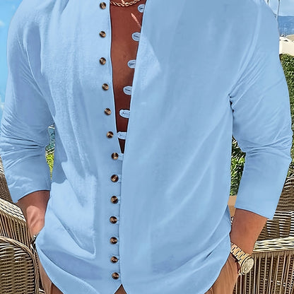 Haviron™ Retro Long Sleeve Loose Fit Shirt for Men