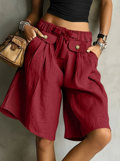 Cleo | High-Waisted Casual Vintage Style Shorts