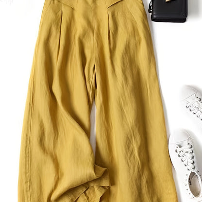 Brisae™ Vintage Style Wide Leg Linen Pants