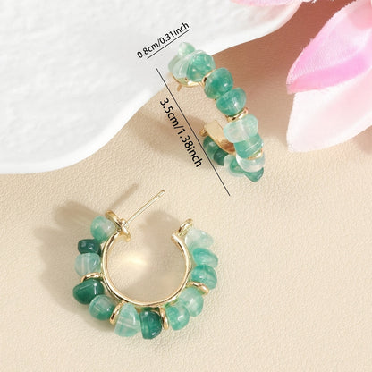Anneliese | Handwoven Earrings with Baroque Pearls and Bohemian Style